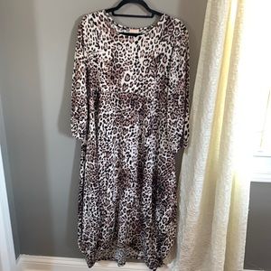 Zadie B snow leopard bubble dress XL